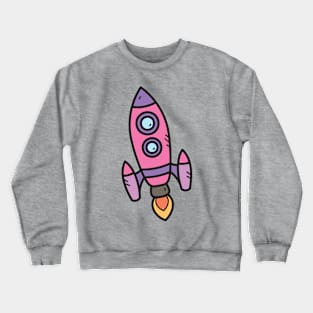 Rocket Cartoon Crewneck Sweatshirt